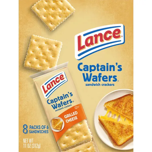 Vista 9 de Lance Galletas tipo sándwich, obleas de queso a la parrilla del capitán, caja de 8