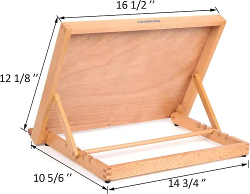Vista 2 de Caballete de mesa de dibujo de madera de 5 posiciones
