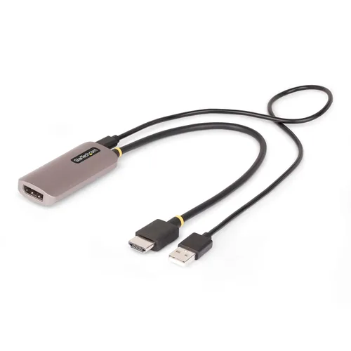 Vista 7 de StarTech - Cable HDMI 2.0 a DP 1.2 activo de 1 pie, 4K 60Hz, HDR, alimentado por USB