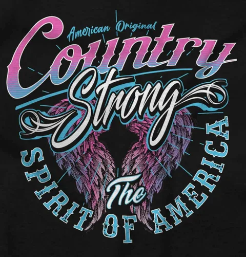 Vista 2 de Brisco Brands Cute Spirit of America Angel Wings Womens Crop Top Hoodie