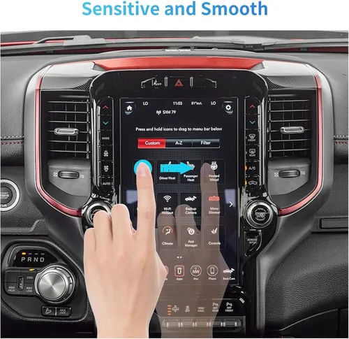 Vista 5 de Protector de pantalla mate compatible con Dodge Ram de 12 pulgadas 2019-2026 1500 2500 3500 antirreflejos, protección de navegación de huellas