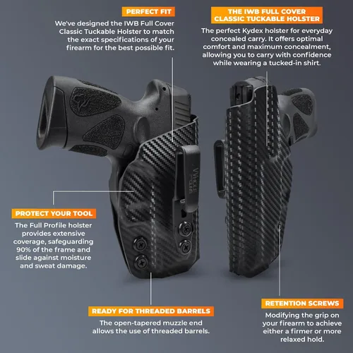 Vista 8 de IWB Full Cover Tuckable Holster - Inside The Waistband Holster - fits GL 26/27/33 (Gen 1-4)