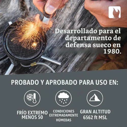 Vista 5 de Light My Fire Flint Fire Starter Ferro Rod Herramienta de supervivencia Ejército - Equipo de bushcraft de acero al fuego - Kit de inicio de fuego