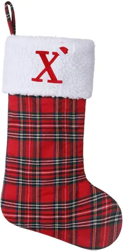 Vista 35 de Calcetines de Navidad bordados con monograma inicial de 20 pulgadas, decoración de Navidad, calcetines personalizados, decoración de temporada