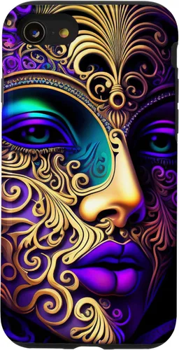 Vista 13 de Funda para disfraz de Mardi Gras psicodélico mágico para iPhone 15