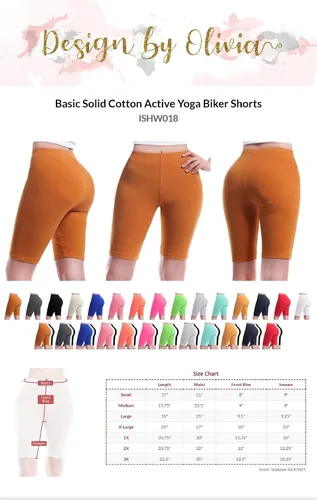 Vista 5 de Design by Olivia Pantalones cortos de yoga para mujer
