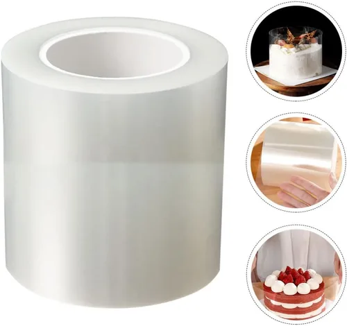 Vista 9 de iplusmile 1 rollo de collar transparente para pastel de mousse para decoración de pasteles de acetato transparente para bordes elegantes, fácil