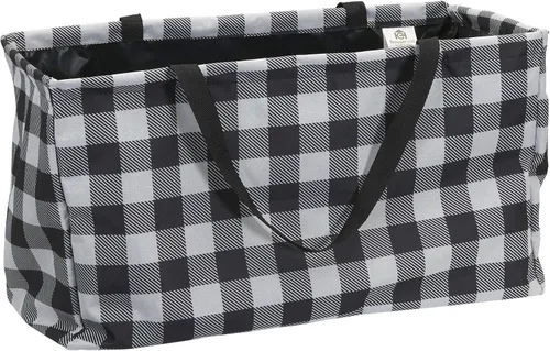 Vista 9 de Household Essentials 2212-1 Krush - Bolsa multiusos de lona reutilizable para compras de comestibles y lavandería, color negro