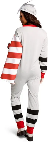 Vista 13 de Tipsy Elves Disfraz clásico de Halloween para mujer, divertido mameluco de Halloween para mujer