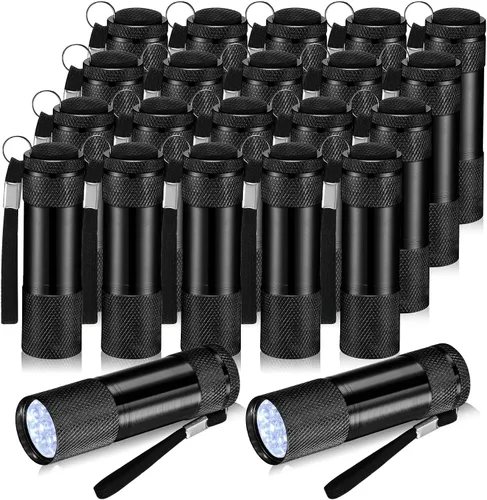 Vista 10 de VIHOSE 20 piezas de linternas mini a granel, linterna de mano brillante de aluminio con cordón, linternas LED pequeñas para lectura nocturna Lovely