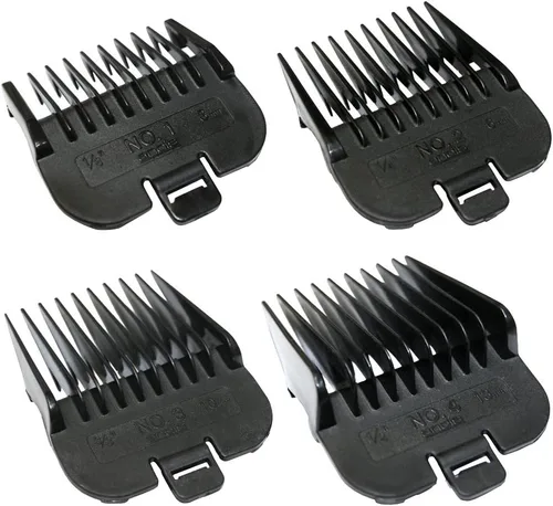 Vista 2 de Andis - Juego de 4 peines de animales de 1/8", 1/4", 3/8", 1/2", negro, 21318, (paquete de 4)