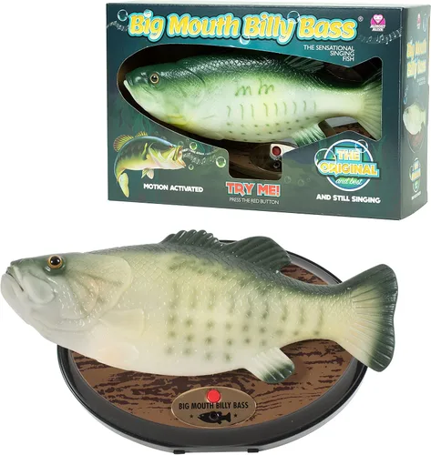 Vista 3 de Gemmy Inflables para día festivo G08 47957 Big Mouth Billy Bass 15º Aniversario Sé feliz. Decoración