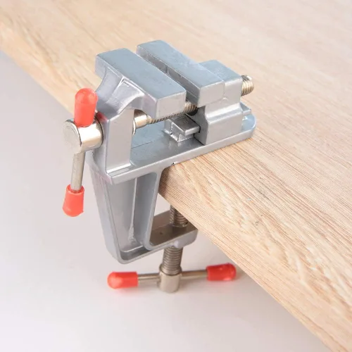 Vista 8 de Mini tornillo de banco de mesa, Mini abrazadera de mesa de joyero, Mini abrazadera de mesa Vice de banco pequeño, Soporte de banco de trabajo