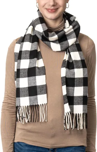 Vista 42 de Bufanda de invierno Achillea suave y cálida, de tartán, a cuadros, de cachemira, unisex