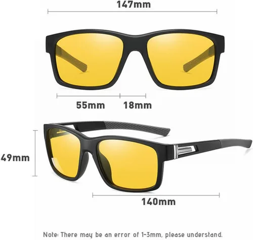 Vista 5 de willochra Noche Conducción Deportes lente completa Lectura Gafas de sol polarizadas Hombre Riding Reader Gafas de sol Lupa
