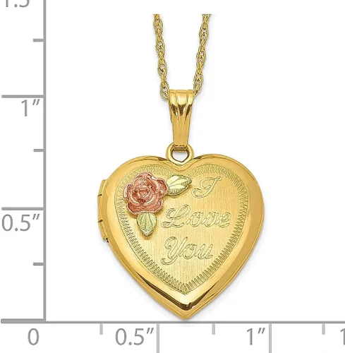 Vista 3 de ICE CARATS Collar de cadena de oro de 10 quilates y 12 quilates y 14 quilates, colgante de medallón de colinas negras, joyería fina para mujer