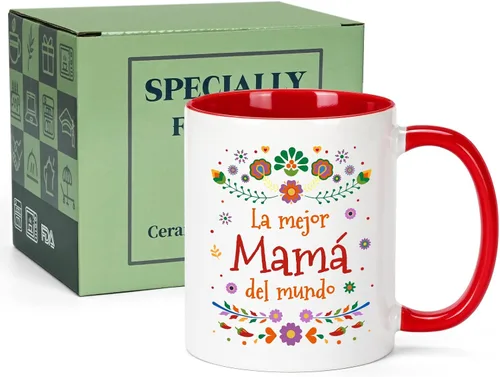Vista 8 de Cabtnca La Mejor Mama Del Mundo, regalos para mamá en español, taza de café para mamá, regalo para mamá, regalos de Navidad para el día de la madre