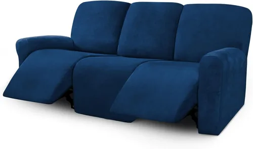 Vista 16 de ULTICOR Fundas de terciopelo para sofá reclinable de 8 piezas, fundas elásticas para sofá reclinable de 3 cojines, fundas para muebles, fundas