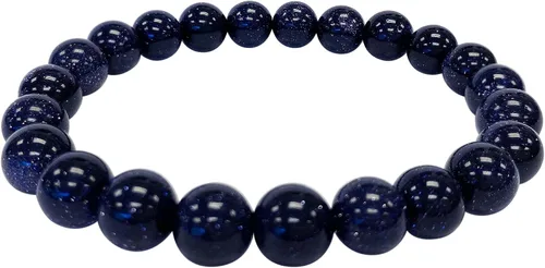 Vista 214 de Gem Avenue Handmade Round Bead Stretch Bracelet Unisex Natural Stone Beaded Jewelry for Men & Women, Elastic Wristband for Daily Wear