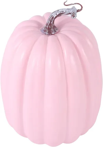 Vista 12 de Lucakuins Calabazas artificiales grandes de 8 pulgadas, calabazas blancas decorativas de espuma, lindas calabazas falsas para decoración del hogar