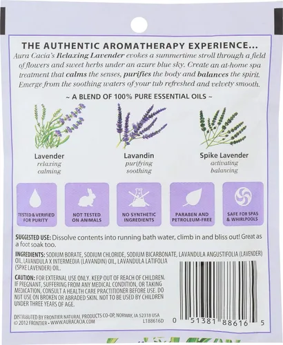 Vista 2 de Aura Cacia Baño Mnrl Lavendar Relajante