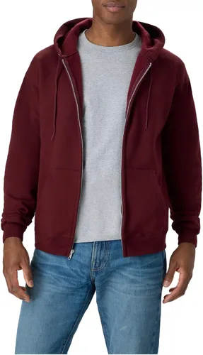 Vista 19 de Hanes Ecosmart - Sudadera con capucha y cremallera completa para hombre Ceniza