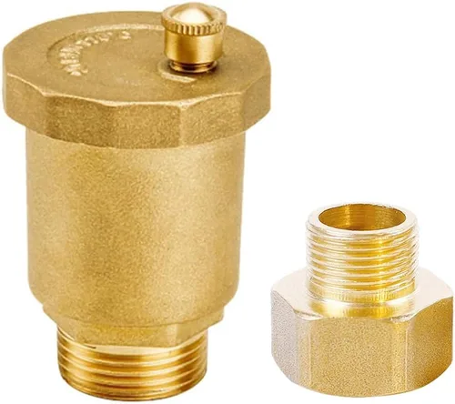 Vista 10 de Joywayus Kit de válvula de flotador automática de latón, válvula de ventilación de liberación de purga de aire de 1/2 "G hembra × 1/2 "NPT macho