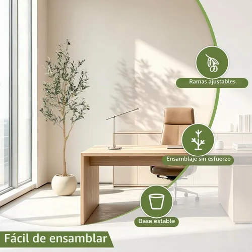 Vista 3 de Realead Olivos artificiales de 6 pies para interiores con aspecto realista