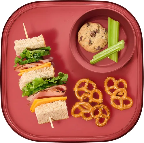 Vista 12 de madesmart dipware - Bandeja de 3 tazones, apilables y extraíbles para embutidos, guacomole, aperitivos, verduras, apto para lavavajillas y Azul