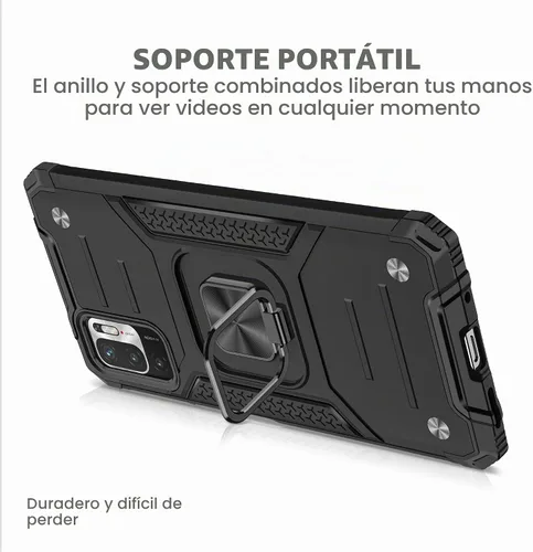 Vista 3 de Asuwish Funda de teléfono para Xiaomi Redmi Note 10 5G con cubierta protectora de pantalla de vidrio templado y accesorios para celda Soporte