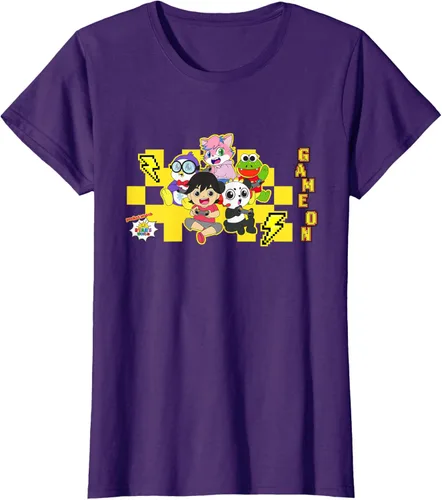 Vista 10 de Ryan's World Game On Characters Camiseta, Negro, S