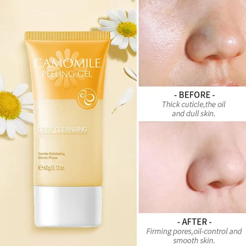Vista 5 de Gel exfoliante de manzanilla de limpieza profunda de poros encogimiento de poros exfoliación suave apretar, hidratar, hidratar, reparar, suavizar