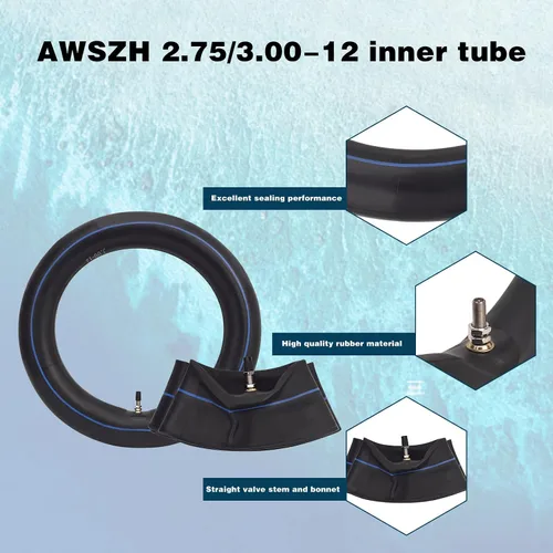 Vista 3 de Tubo interior de 2.75/3.00-12 3.00X12 80/100-12 apto para Kawasaki KLX 110, XR CRF 50 CRF70 Suzuki DRZ 110 Yamaha TTR 90 Mini Chopper Pocket Bikes
