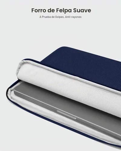 Vista 4 de tomtoc - Funda delgada para laptop de 14 pulgadas para MacBook Pro M5/M4/M3/M2/M1 Pro/Max 2025-2021, estuche protector resistente al agua para Azul