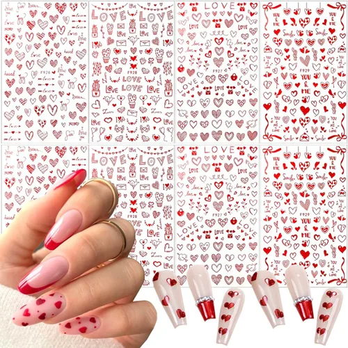 Vista 24 de Calcomanías de uñas de gato, 8 hojas de calcomanías autoadhesivas 3D con diseño de gato dorado, plateado, negro, blanco, para niños, niñas, mujeres