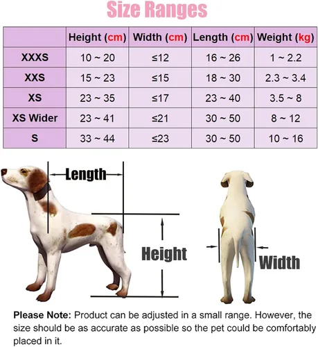 Vista 7 de Ayuda de rehabilitación para silla de ruedas para perros, silla de ruedas plegable para mascotas con bolsa práctica, color rosa/blanco, ajustable