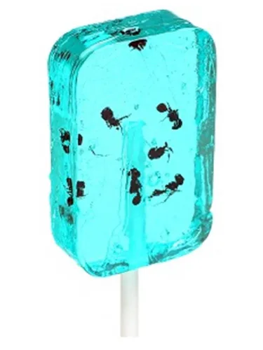 Vista 5 de Hotlix Paletas de hormigas - insecto comestible, arándano, manzana, plátano, sandía Caramelos comestibles para insectos, paletas de insectos