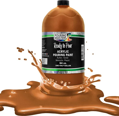 Vista 43 de Pouring Masters - Pintura acrílica premezclada de 8 onzas líquidas listas para verter, oro de 24 quilates, suministros de arte fluido para lienzo
