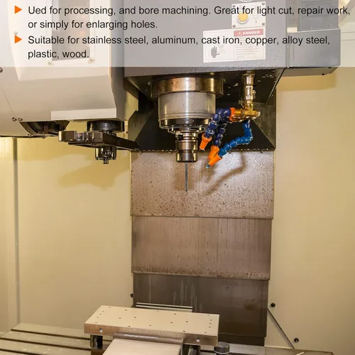 Vista 5 de HARFINGTON 2 uds. Escariadores de sujeción de 0.197 in H7 C1/K30 punta de carburo de precisión flautas rectas de precisión máquina de torno