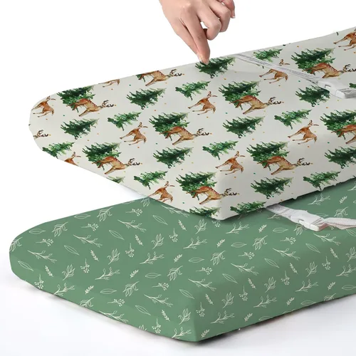 Vista 72 de Pack n Play Sheets BROLEX - Juego de 2 sábanas para cuna, juego de sábanas elásticas y portátiles para cuna, funda de colchón convertible