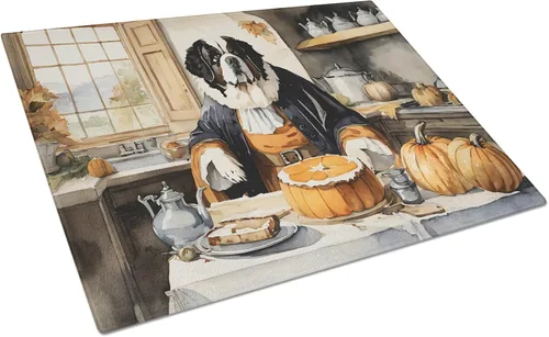 Vista 29 de Caroline's Treasures DAC1720LCB Affenpinscher - Tabla de cortar de vidrio con calabazas para cocina de otoño, grande, decorativa, de vidrio