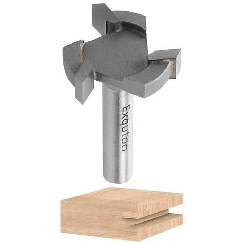 Vista 7 de Exqutoo 1/4" vástago 1 pulgada diámetro de corte T forma CNC Spoilboard superficie