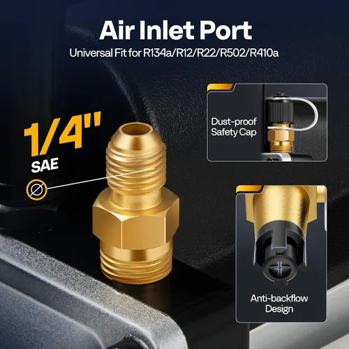 Vista 3 de VIVOHOME Bomba de vacío HVAC de una sola etapa de 4.5 CFM 1/3 HP 110V con botella de aceite y 220 libras de alta precisión digital electrónica
