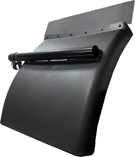Vista 6 de Par de guardabarros negros de polietileno de cuarto para semirremolque, 24" x 24" Freightliner Kenworth Peterbilt con herrajes, kit de aletas