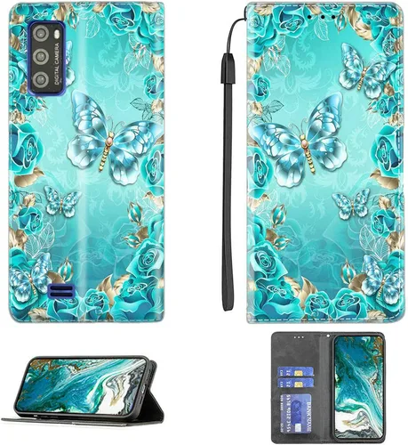 Vista 227 de jioeuinly ATT Motivate 2 - Funda compatible con ATT Motivate 2, funda con soporte abatible y cierre magnético DJS