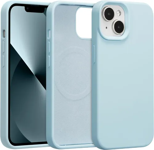 Vista 294 de Funda magnética de silicona para iPhone 13 Pro, color blanco antiguo [Compatible con Magsafe] [Forro de microfibra suave antiarañazos], funda