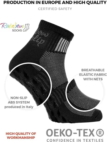 Vista 2 de Calcetines del arco iris Mujeres Hombres Algodón Antideslizante Grip ABS Sport Calcetines