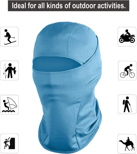 Vista 2 de TRAILSIDE SUPPLY CO Pasamontañas cortavientos máscara de esquí para hombres mujeres capucha para el sol táctica ligera motocicleta ciclismo carrera