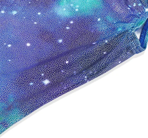 Vista 5 de EQSJIU Leotardos de gimnasia para niñas y niños mosaico sirena mariposa estrellas leopardo galaxia teñido anudado cosmos leopardo
