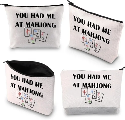Vista 7 de BDPWSS Divertido Mahjong Mahjong Bolsa de Mahjong Amante Regalo Mahjong Azulejos Bolsa Mahjong Chica Cosméticos Bolsa Mahjong Juego de mesa Bolsa